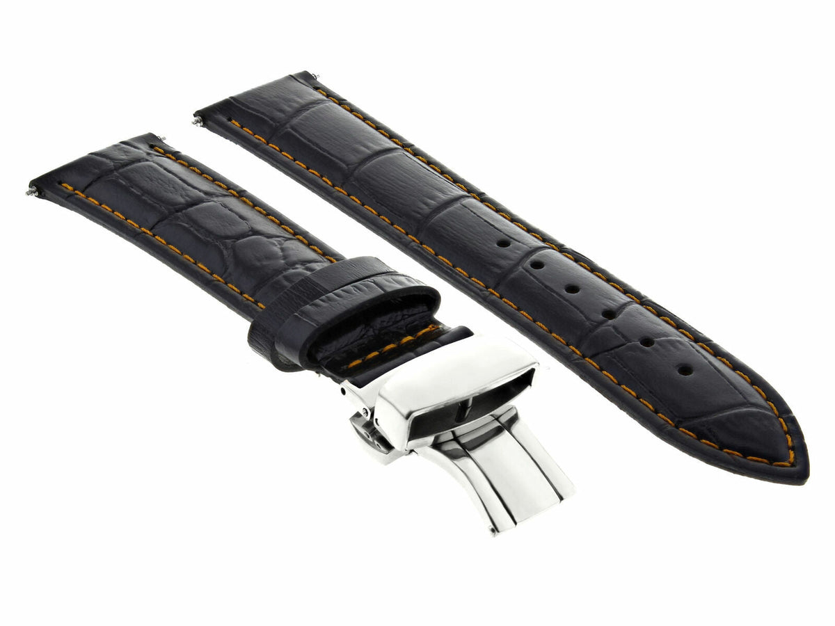 17-18-19-20-21MM LEATHER WATCH BAND STRAP FOR ROLEX DATE DATEJUST WATCH + CLASP