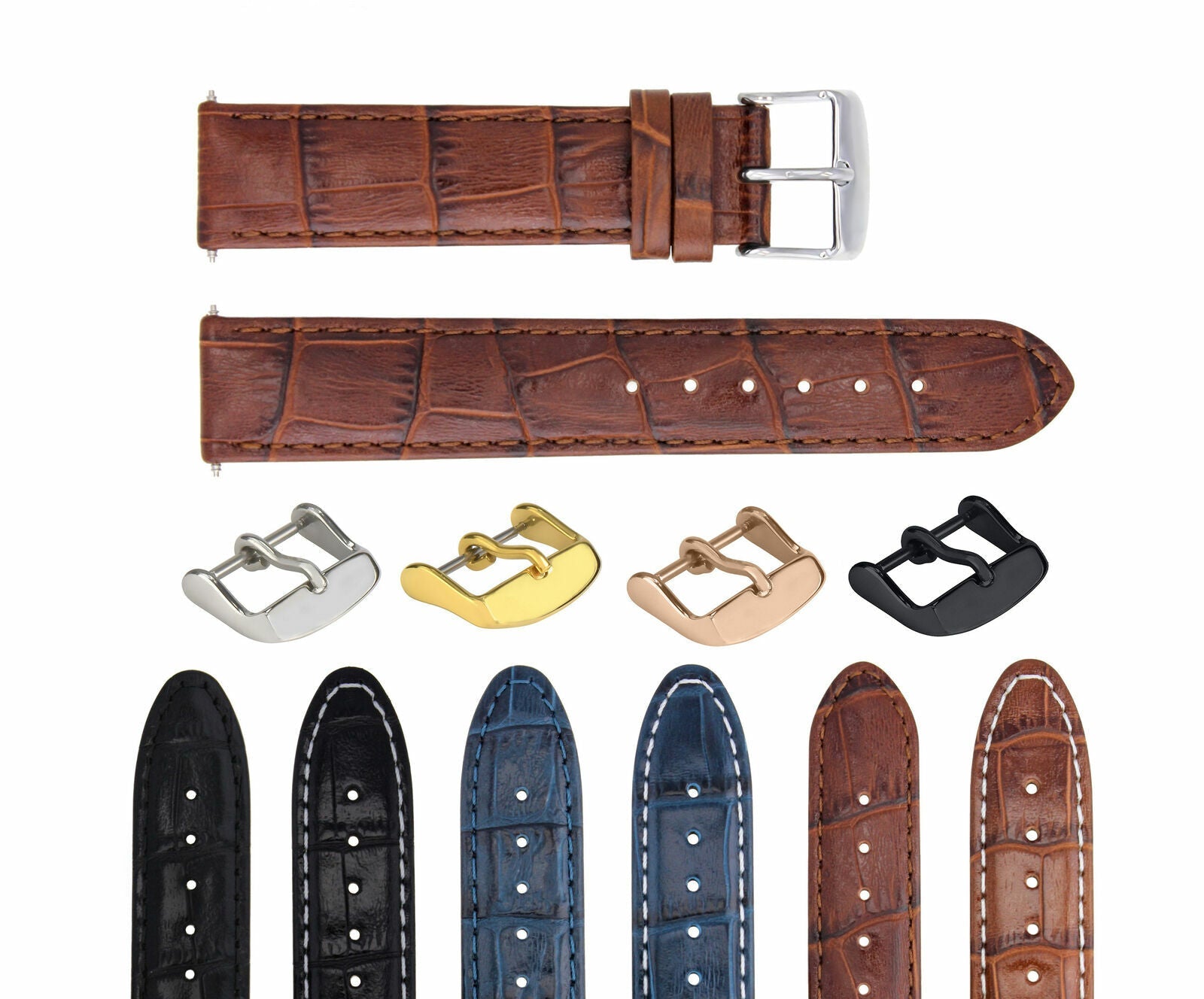 18MM 19MM 20MM 22MM 24MM REPLACEMENT LEATHER WATCH BAND STRAP FOR CITIZEN