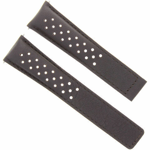 LEATHER WATCH BAND STRAP FOR ORIS ARTIX SPORT CHRONOGRAPH PERFORAT + CLASP 22MM