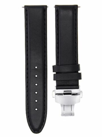 LEATHER BAND STRAP SMOOTH DEPLOYMENT CLASP FOR U-BOAT - 20MM