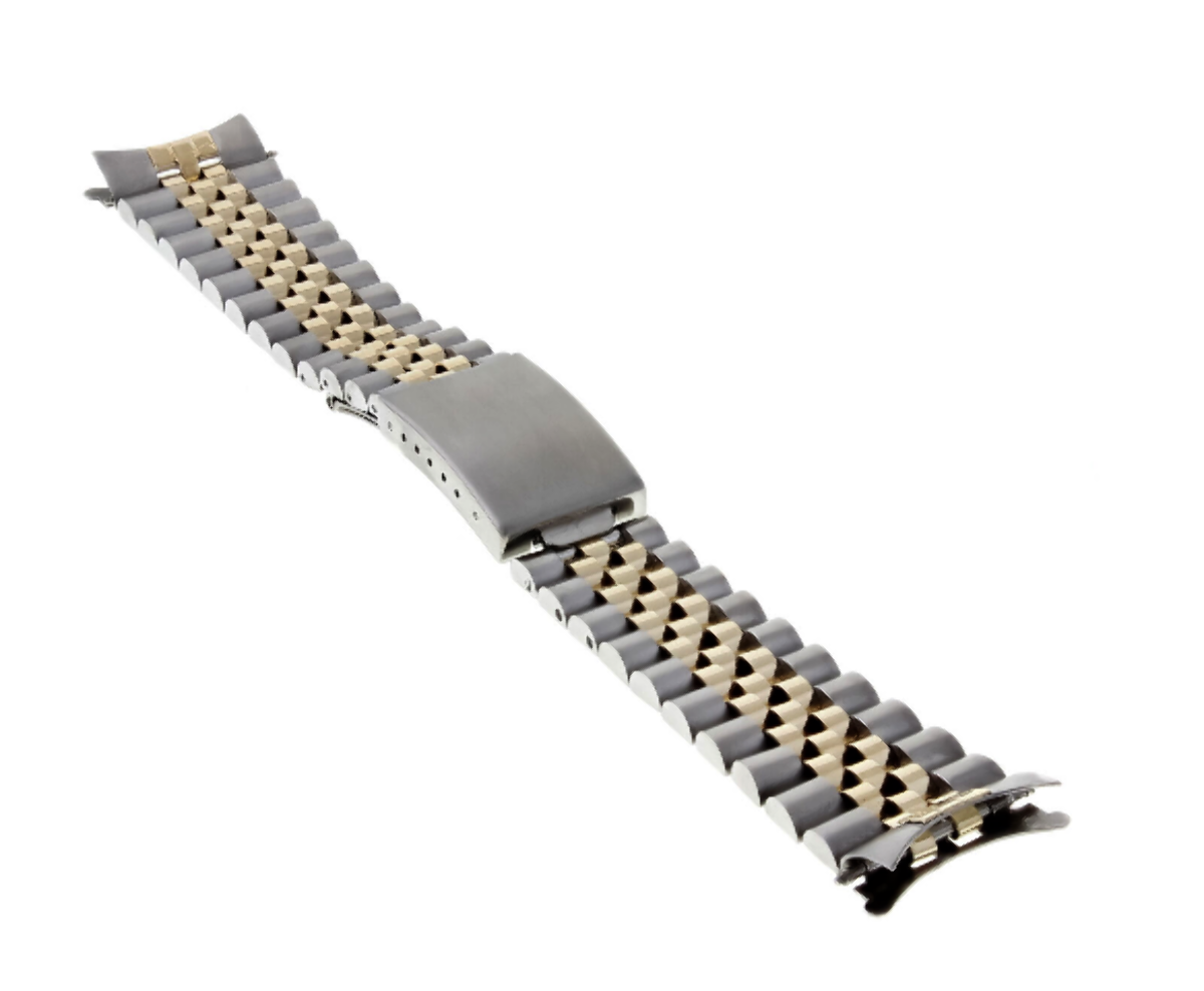 JUBILEE WATCHBAND FOR ROLEX14000 14010M 114200, 114234. REAL GOLD 14K/SS 19MM