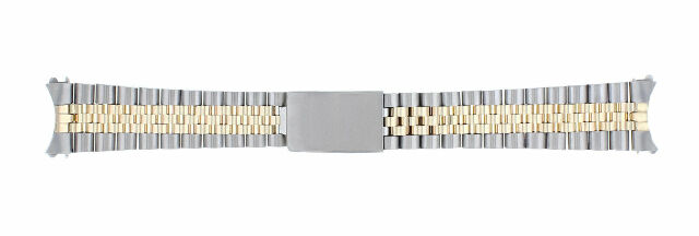 JUBILEE WATCH BAND FOR ROLEX MEN DATEJUST 16014 16233 16234 REALGOLD 14K/SS 20MM
