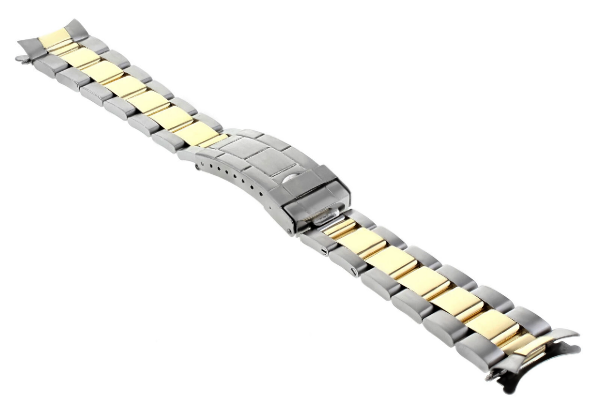 OYSTER WATCH BAND FOR ROLEX SUBMARINER GMT 16700 16718 16750 16753 18K/SS 20MM