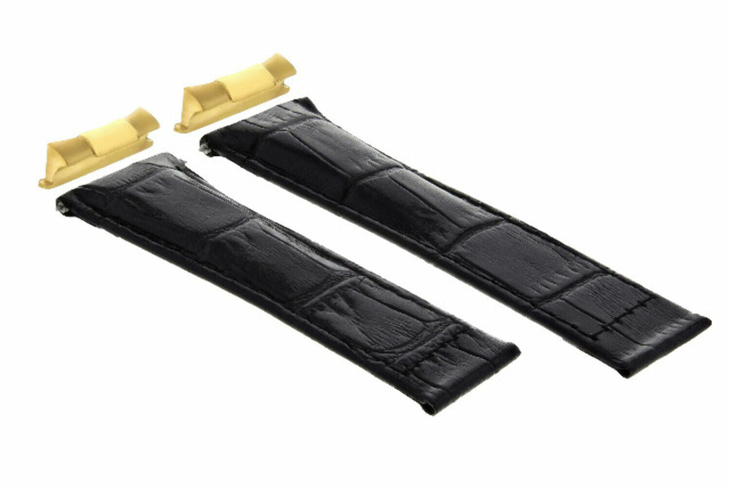 20MM LEATHER WATCH BAND STRAP FITS ROLEX SUBMARINER, GMT, DATEJUST WATCH - GOLD