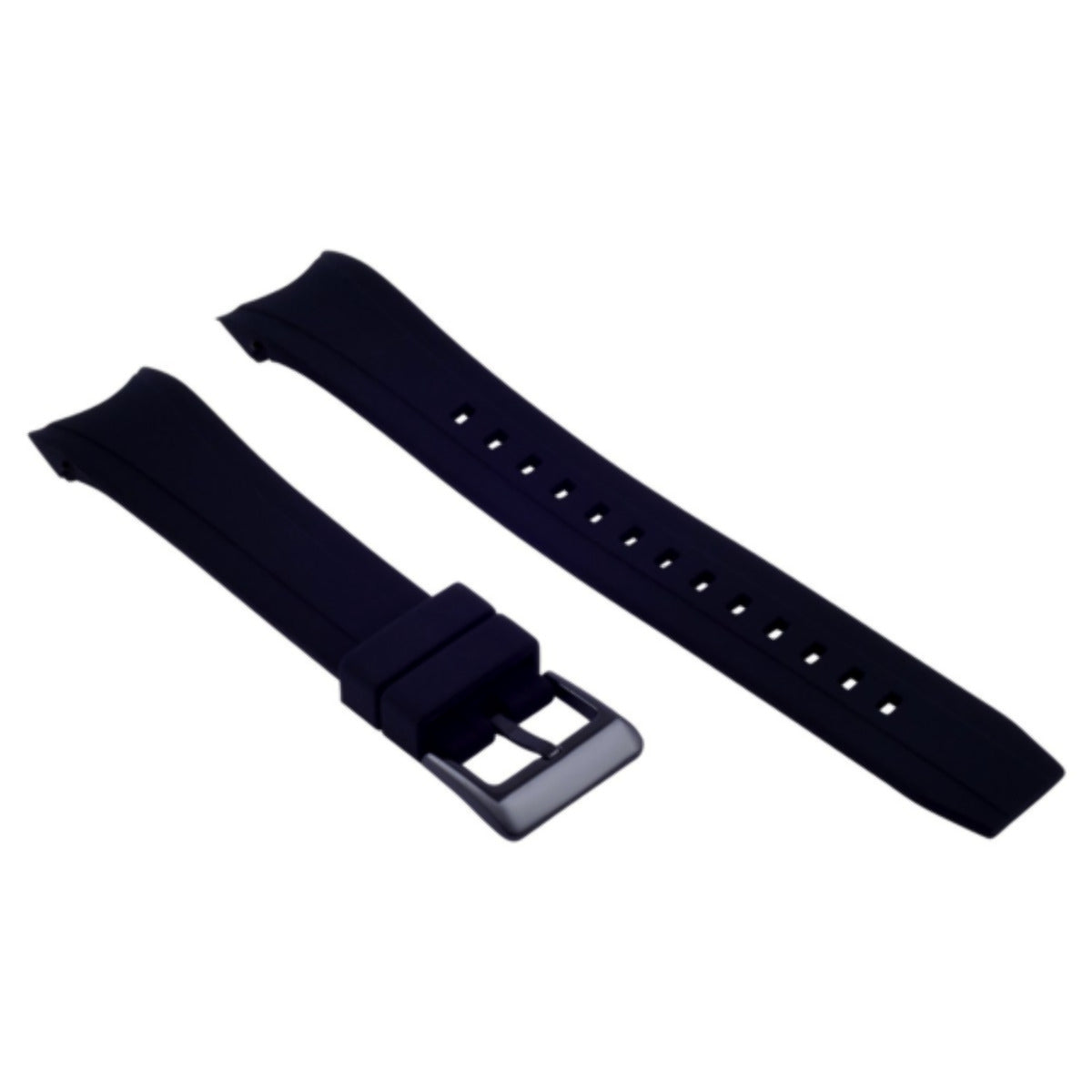 RUBBER STRAP BAND FOR CITIZEN BN0085-01E BJ2110 BJ2115-07E BJ2117-0 BLACK BUCKLE