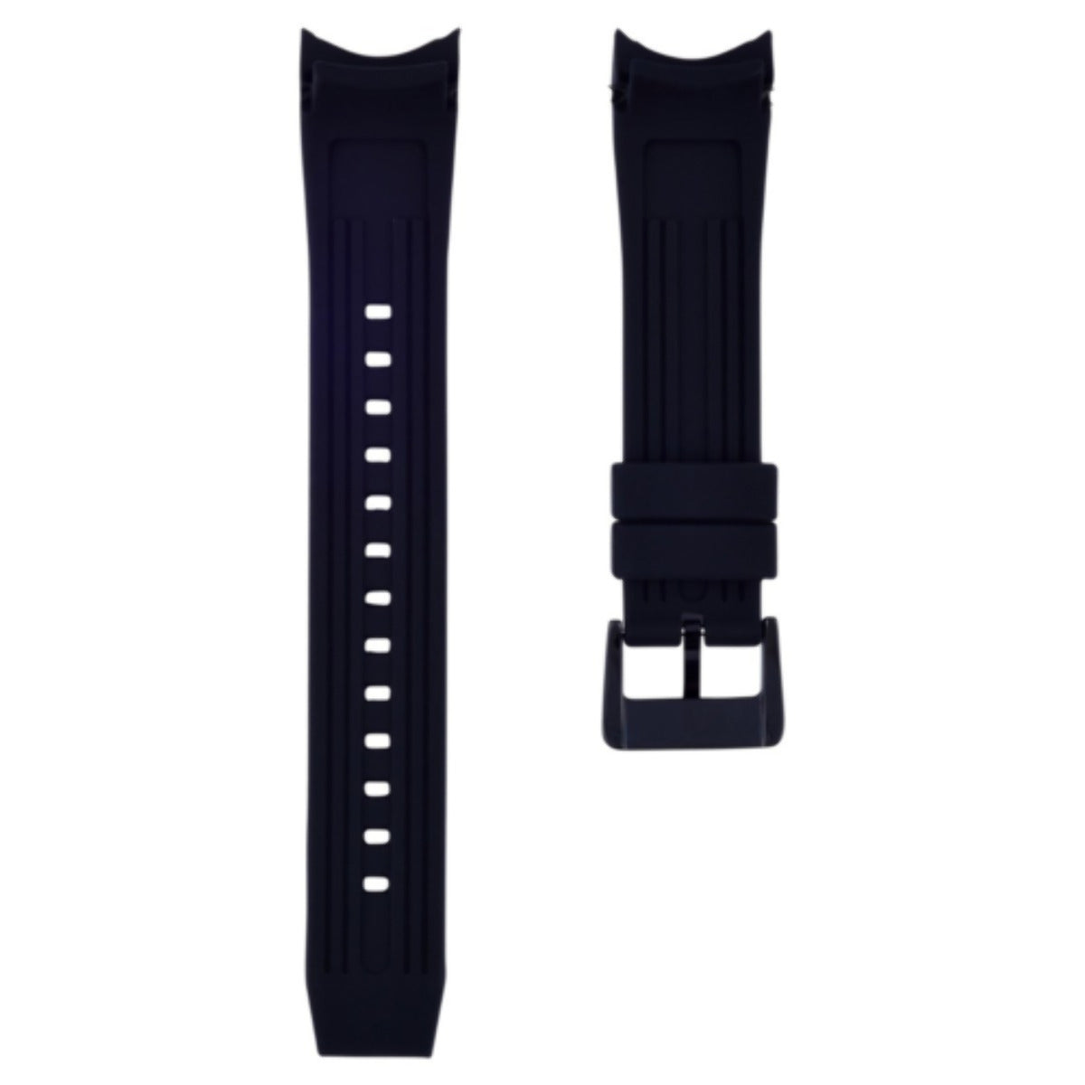 RUBBER STRAP BAND FOR CITIZEN BN0085-01E BJ2110 BJ2115-07E BJ2117-0 BLACK BUCKLE