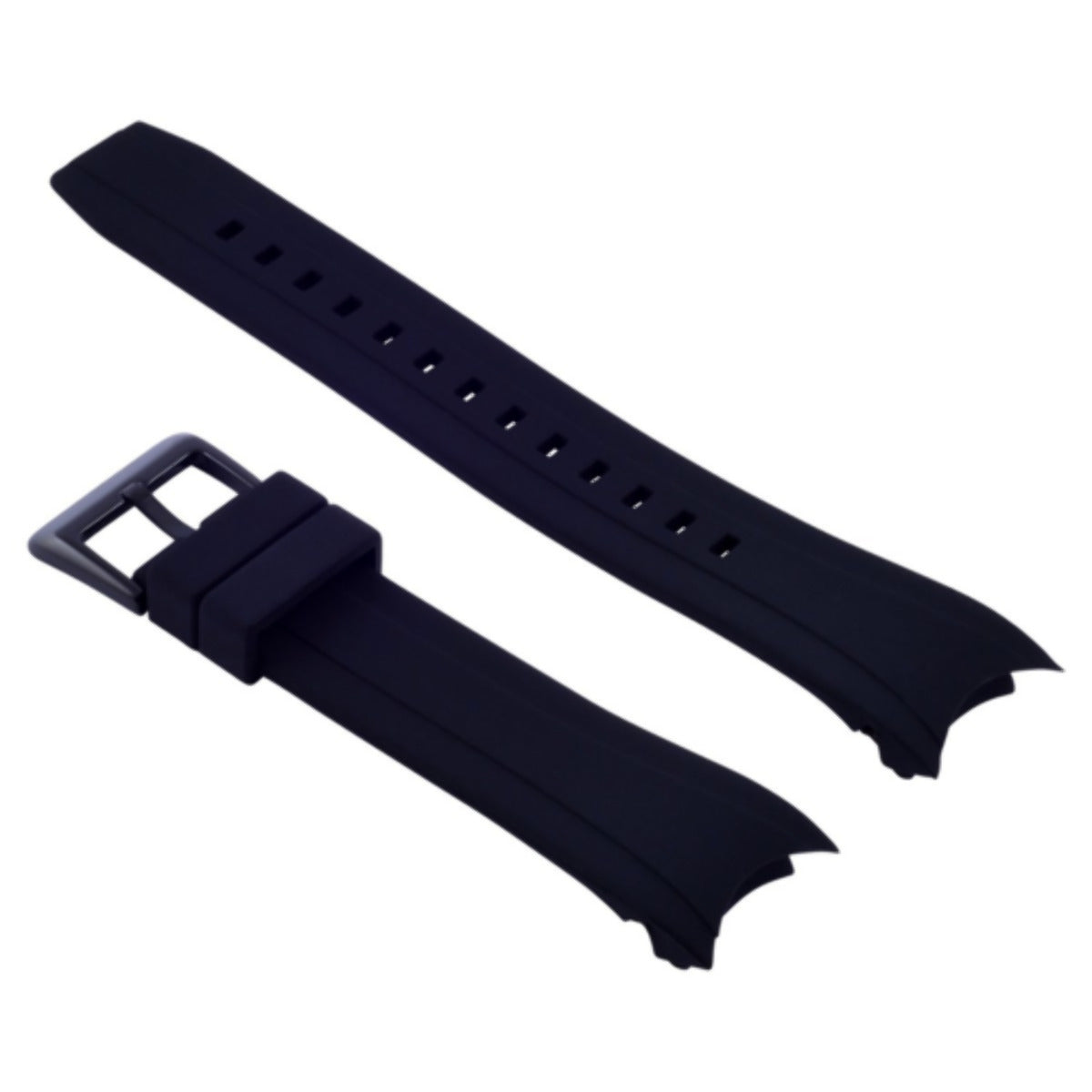 RUBBER STRAP BAND FOR CITIZEN BN0085-01E BJ2110 BJ2115-07E BJ2117-0 BLACK BUCKLE