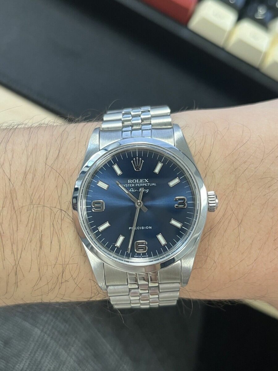 19MM JUBILEE WATCH BAND FOR 34MM ROLEX PERPETUAL DATE 14000, 14000M,14010,14010M