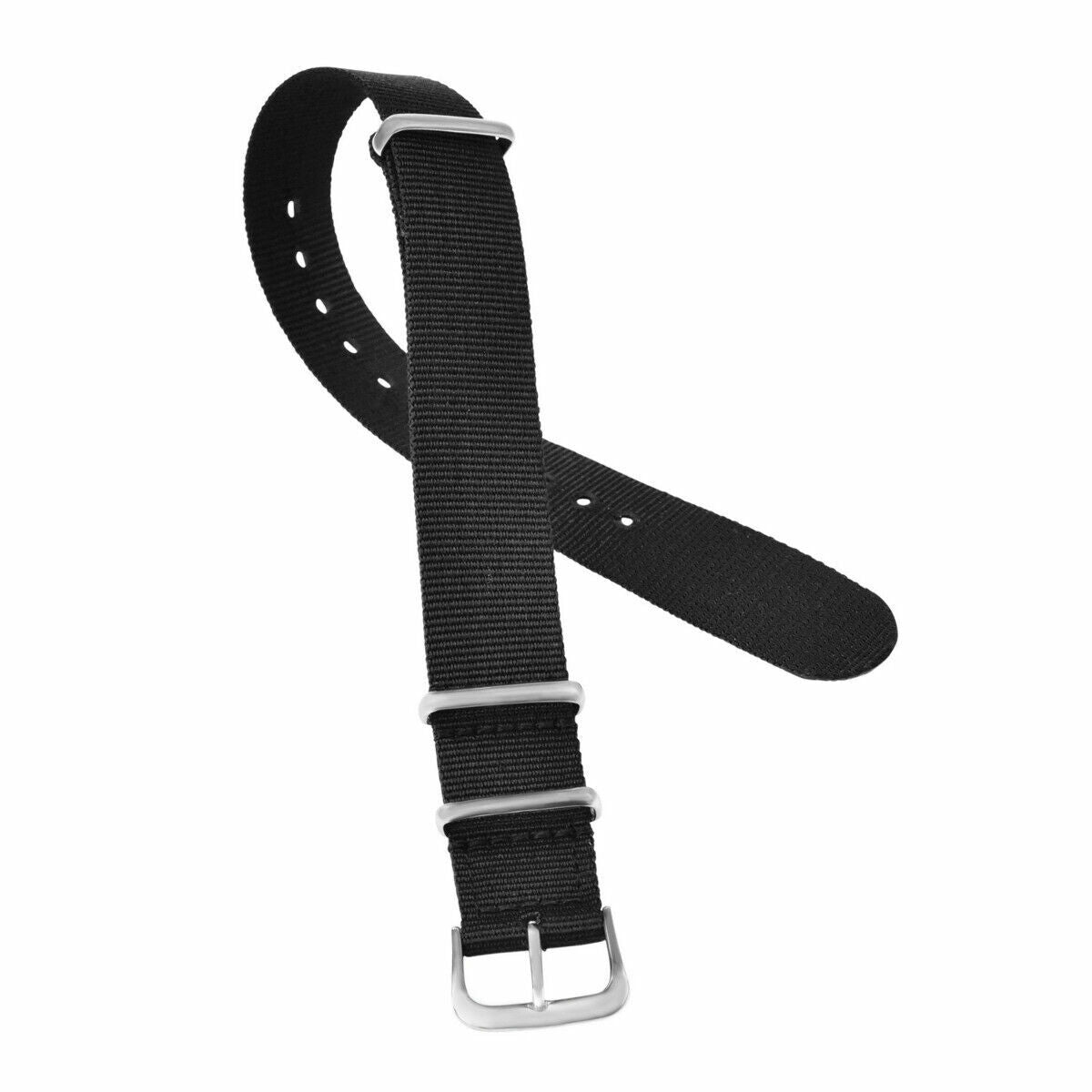 20MM NYLON WATCH BAND STRAP BLACK