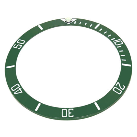 REPLACEMENT CERAMIC BEZEL INSERT GREEN FOR WATCH 37.60MM X 30.70MM
