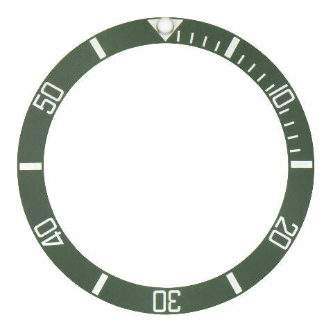 REPLACEMENT CERAMIC BEZEL INSERT GREEN FOR WATCH 37.60MM X 30.70MM