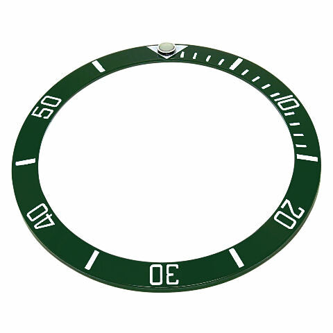 BEZEL INSERT CERAMIC FOR GINAULT OCEAN ROVER I 181070 181270 ENGRAVED # GREEN