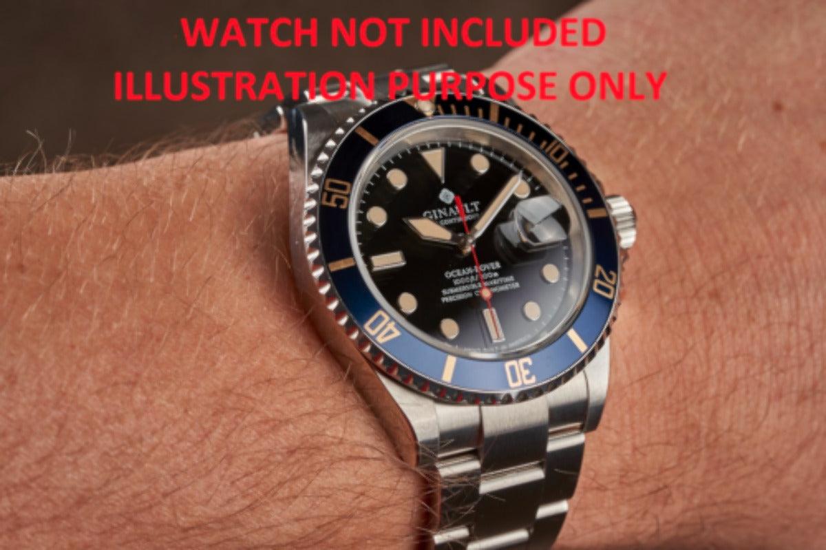 20MM CUSTOM MADE GLIDE-LOCK OYSTER BAND FOR GINAULT OCEAN ROVER 94530G STAINLESS