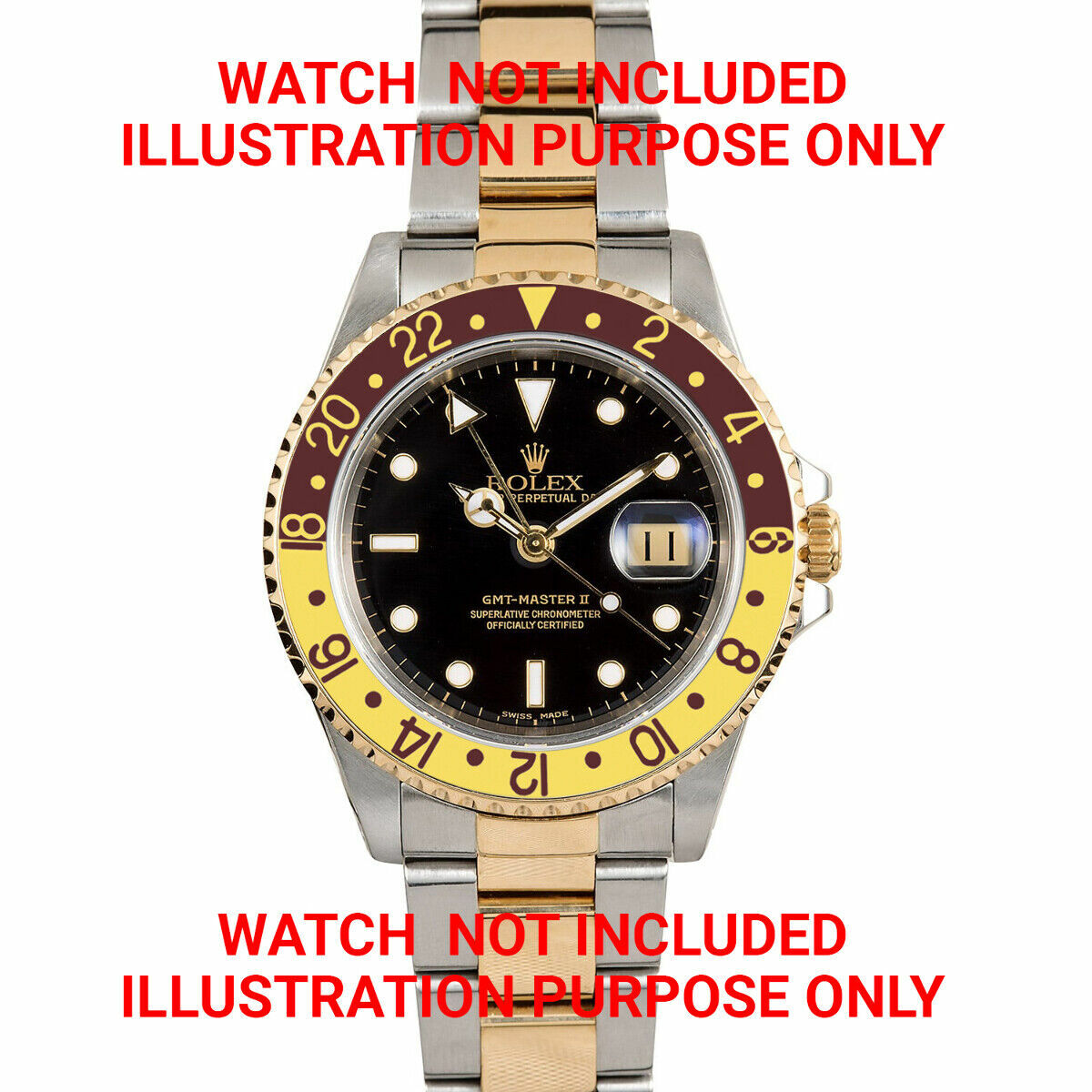 BEZEL + RETAINING + INSERT FOR ROLEX GMT 18K REAL GOLD 16700 16710 ROOT BEER