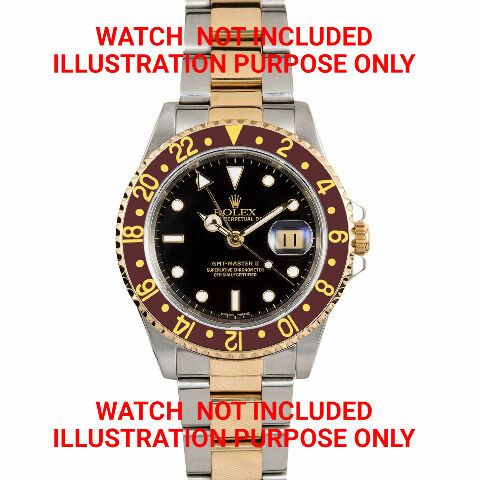 BEZEL + RETAINING + INSERT FOR ROLEX GMT 18K REAL GOLD 16700 16710 BROWN