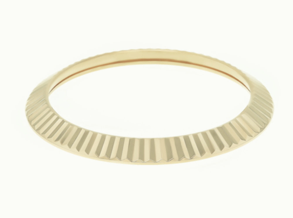 FLUTED BEZEL FOR 41 ROLEX DATEJUST 126300 126334 126334BL SO218239 18K REAL GOLD