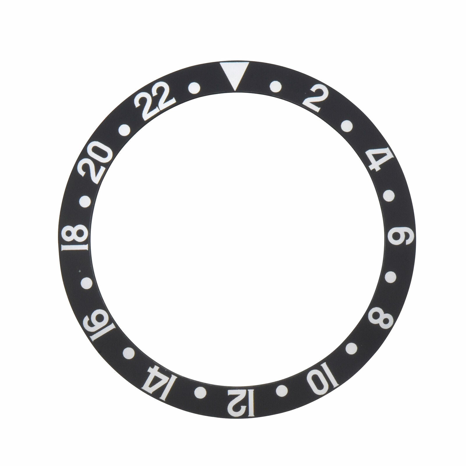 BEZEL INSERT FOR ROLEX GMT SERIF FAT FONT 16700 16710 16713 16718 16760 BLACK