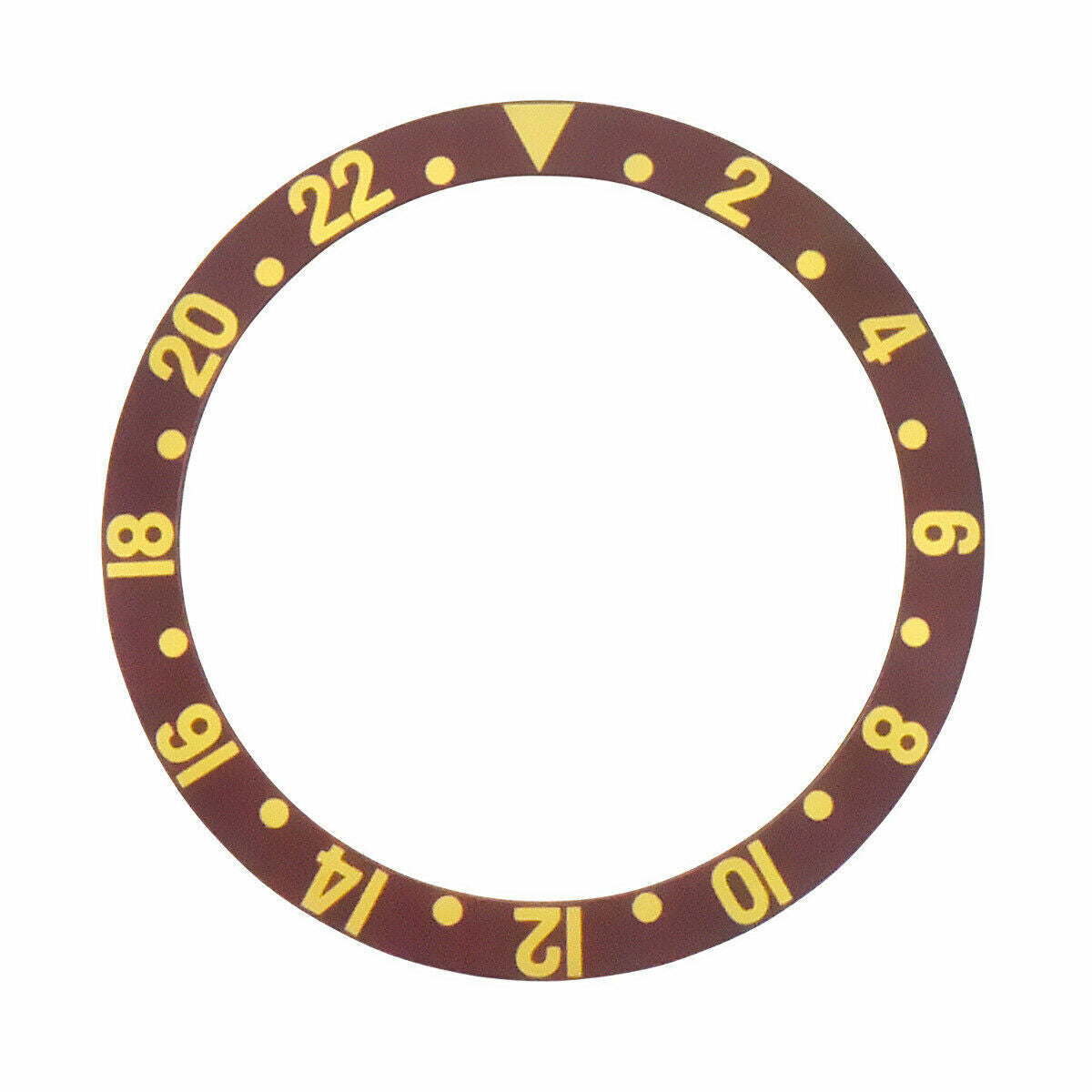 BEZEL INSERT FOR ROLEX GMT II SERIF FAT FONT FOR 16700,16713,16760,16718 BROWN