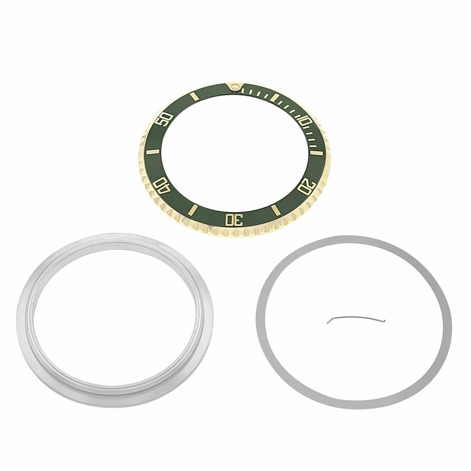 BEZEL ,INSERT,RETAINING FOR ROLEX SUBMARINER 16610LV 16610 16613 50TH GREEN GOLD