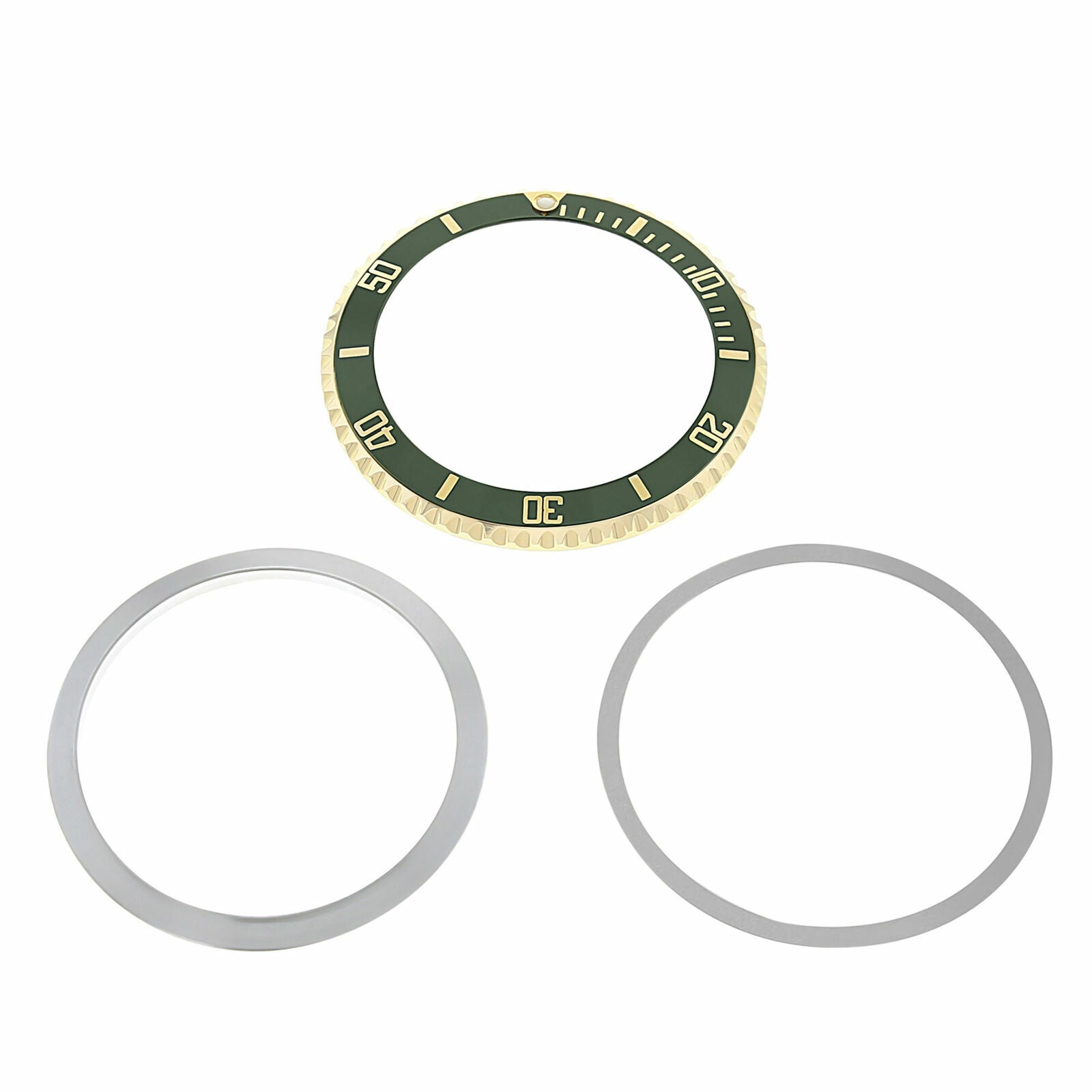 BEZEL INSERT RETAINING  FOR ROLEX SUBMARINER 18K REAL GOLD 5508 5512 5513 GREEN