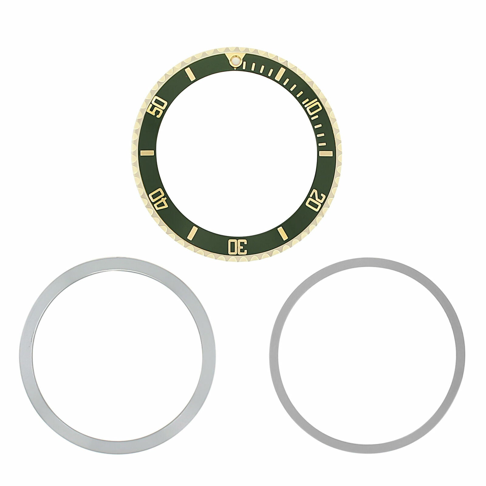 BEZEL INSERT RETAINING  FOR ROLEX SUBMARINER 18K REAL GOLD 5508 5512 5513 GREEN