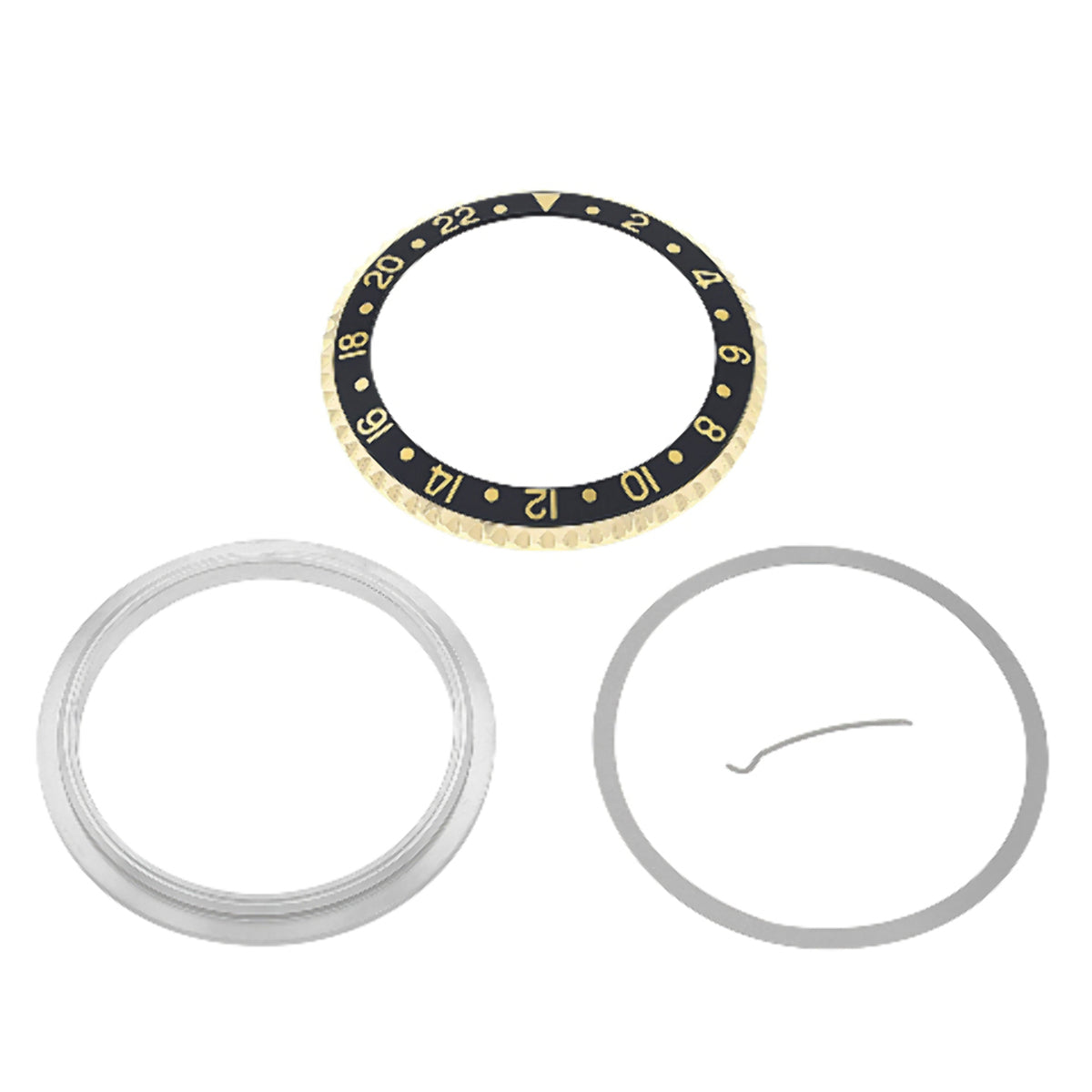 BEZEL & INSERT & RETAINING FOR ROLEX GMT 16700 16710 16718 16760 16713 BLACK GP