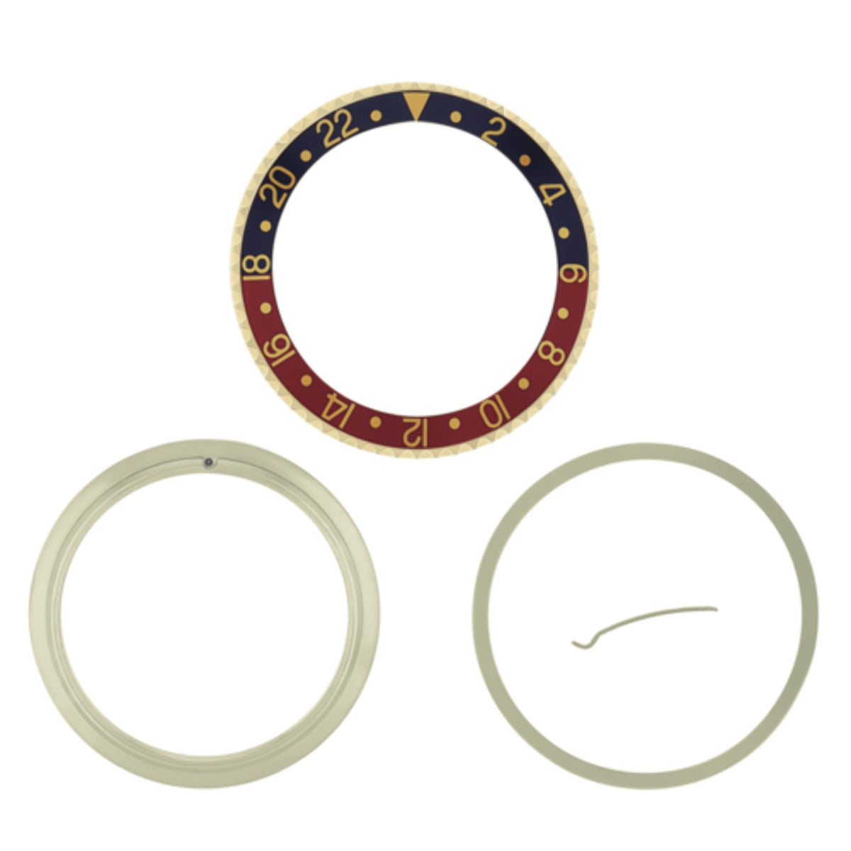 BEZEL,INSERT,RETAINING FOR ROLEX GMT 18K REAL GOLD 16700 16710 16718 16713 PEPSI