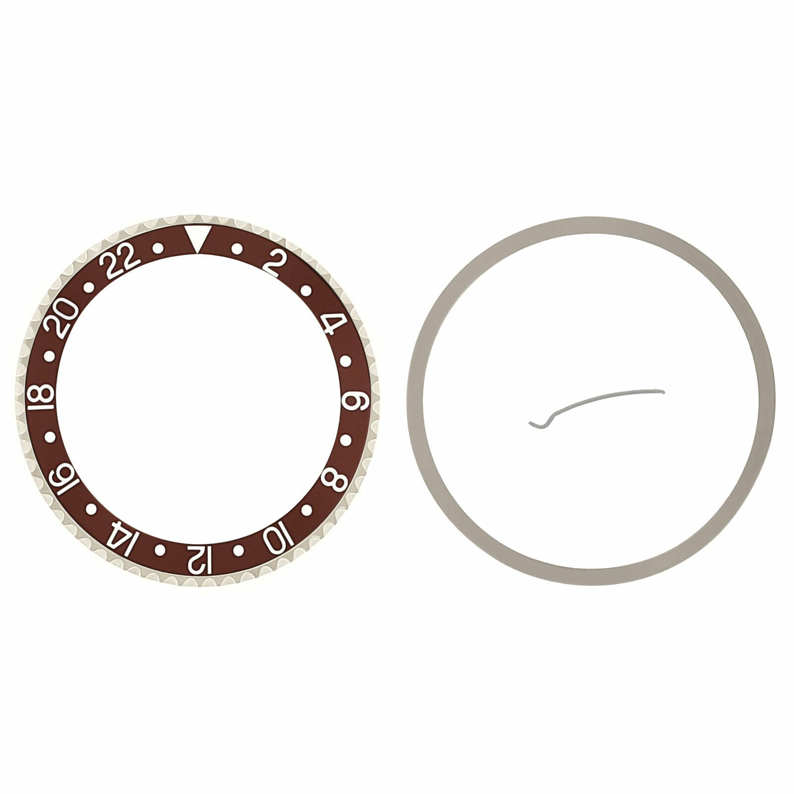 BEZEL & INSERT & RETAINING FOR ROLEX GMT SAPAHIRE 16700 16710 16718 BROWN SILVER