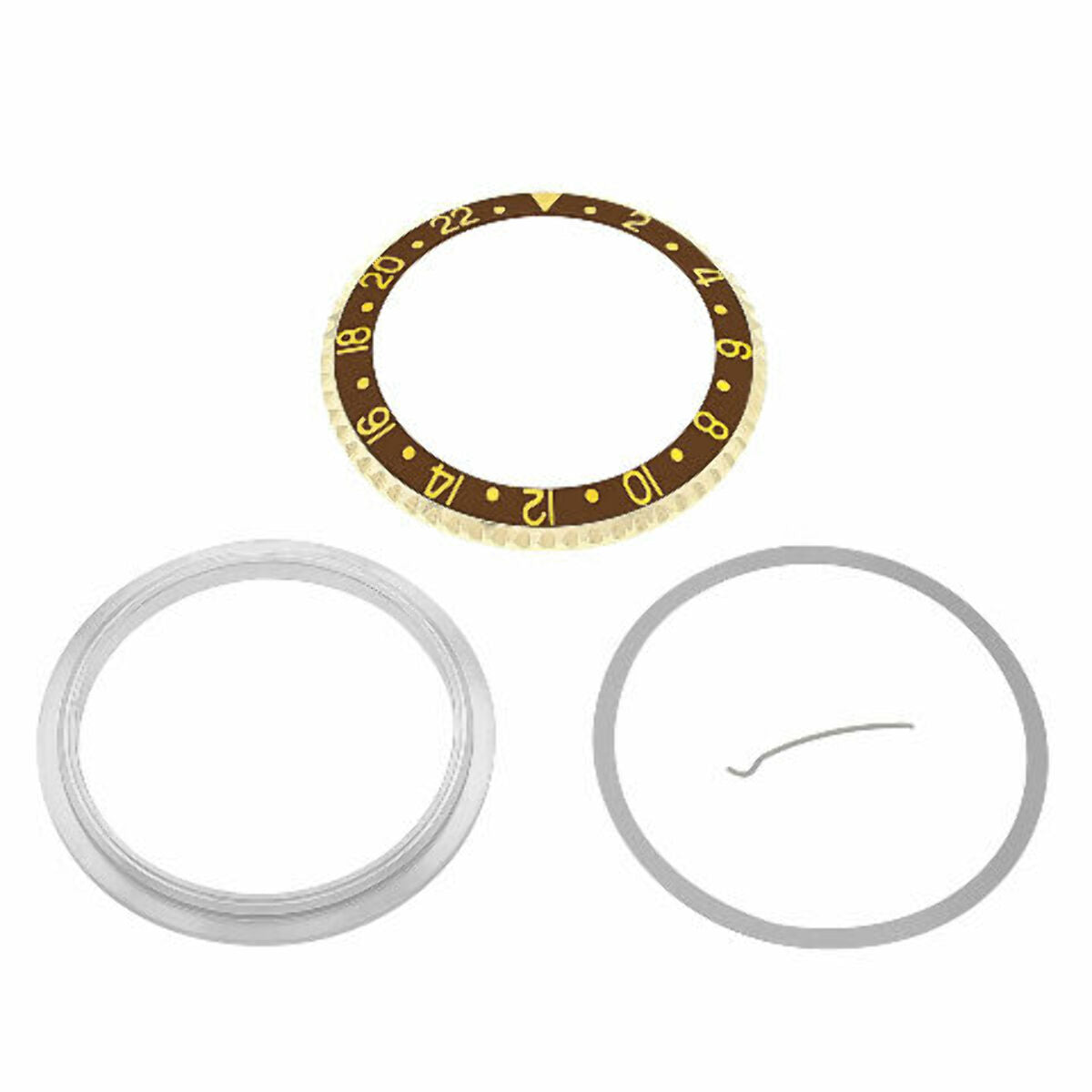 BEZEL+ INSERT RETAINING FOR ROLEX NEW GMT 16700 16710 16713 16718 16760 BROWN GP