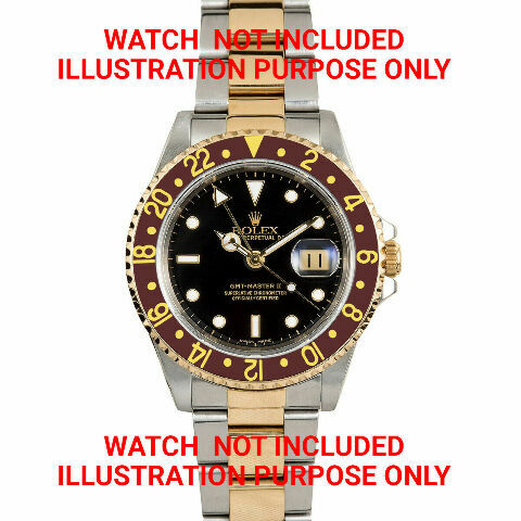 BEZEL+ INSERT RETAINING FOR ROLEX NEW GMT 16700 16710 16713 16718 16760 BROWN GP