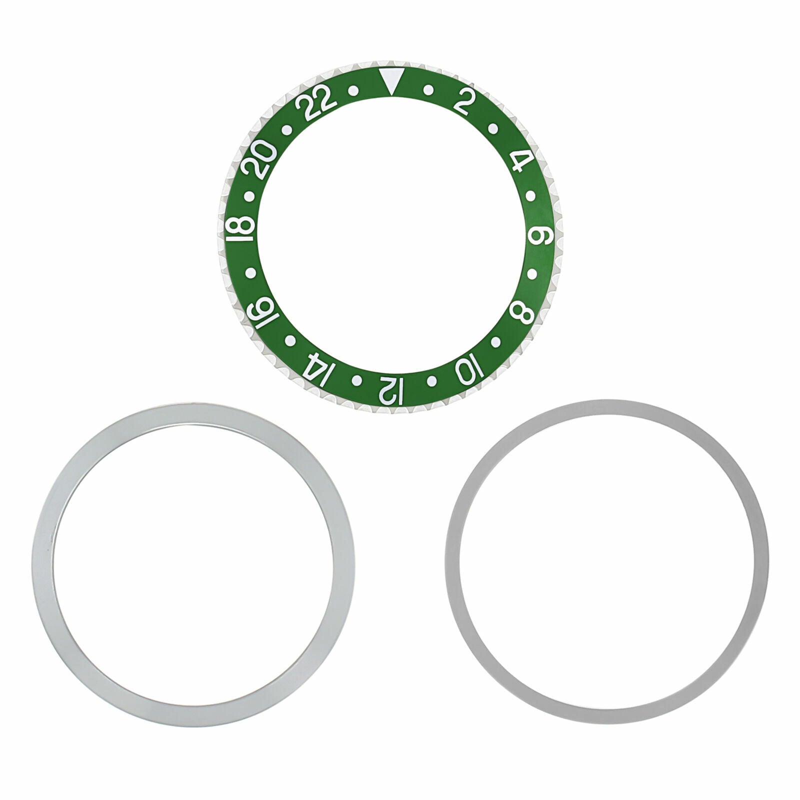 BEZEL+ INSERT RETAINING FOR ROLEX STEEL GMT 1670 1675 16750 16753 GREEN