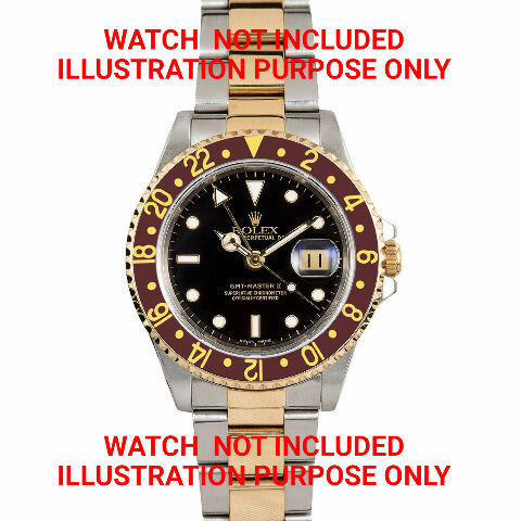 BEZEL,INSERT,RETAINING FOR ROLEX GMT 18KY GOLD 1670 1675 16750 16753 16758 BROWN