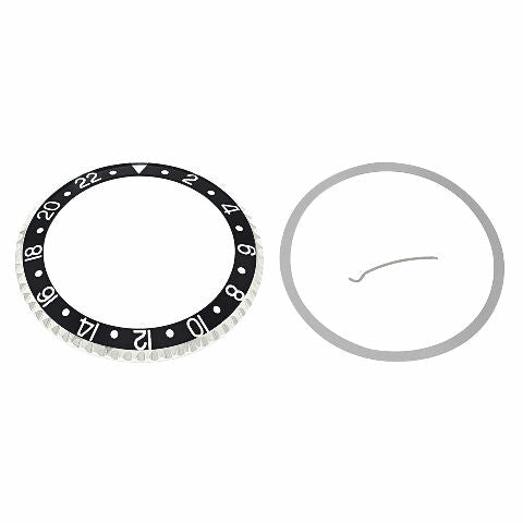 BEZEL + CERAMIC INSERT FOR ROLEX GMT WATCH 16700 16710 16718 16760 BLACK
