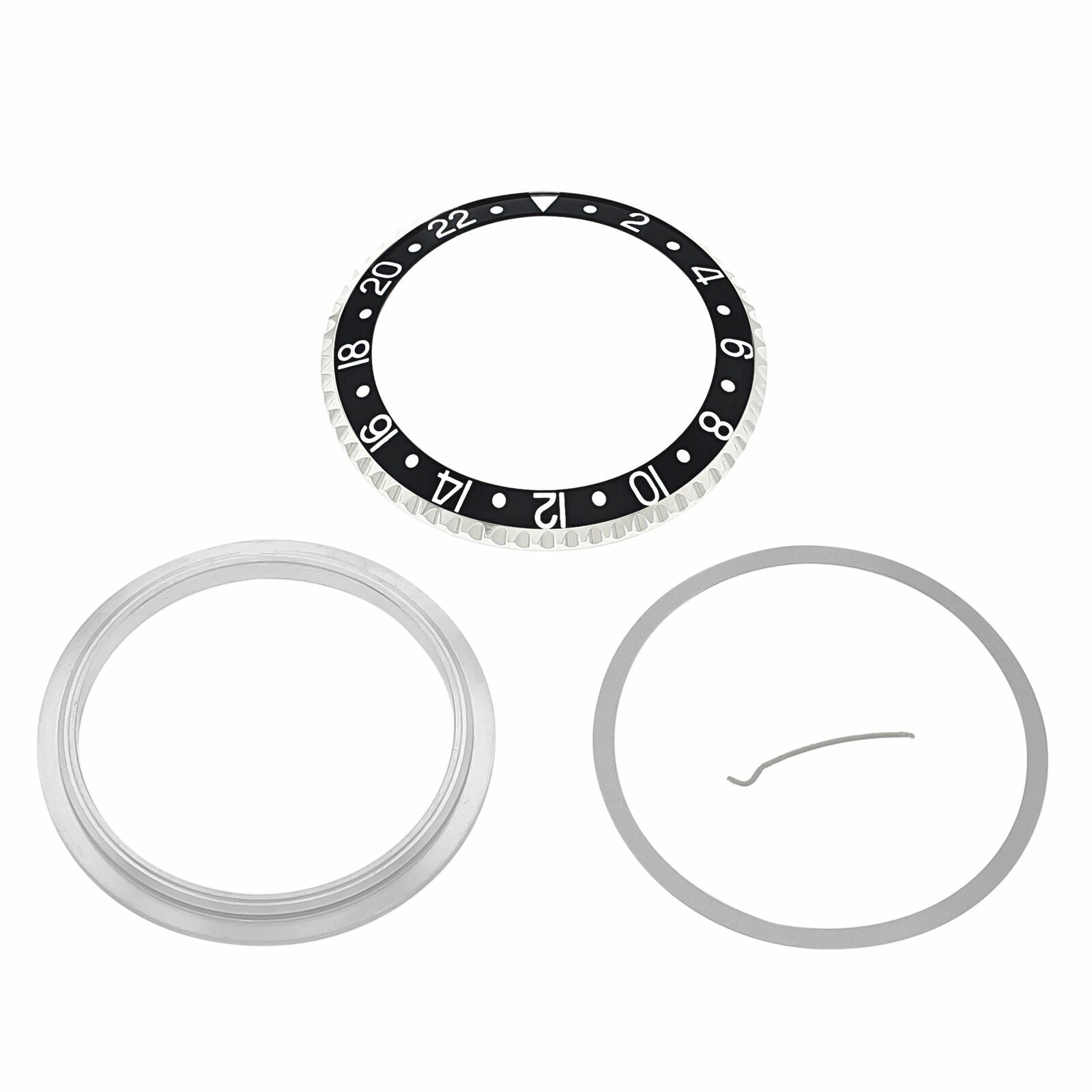 BEZEL RING RETAINING CERAMIC INSERT FOR ROLEX GMT 16700 16710 16718 16760 BLACK