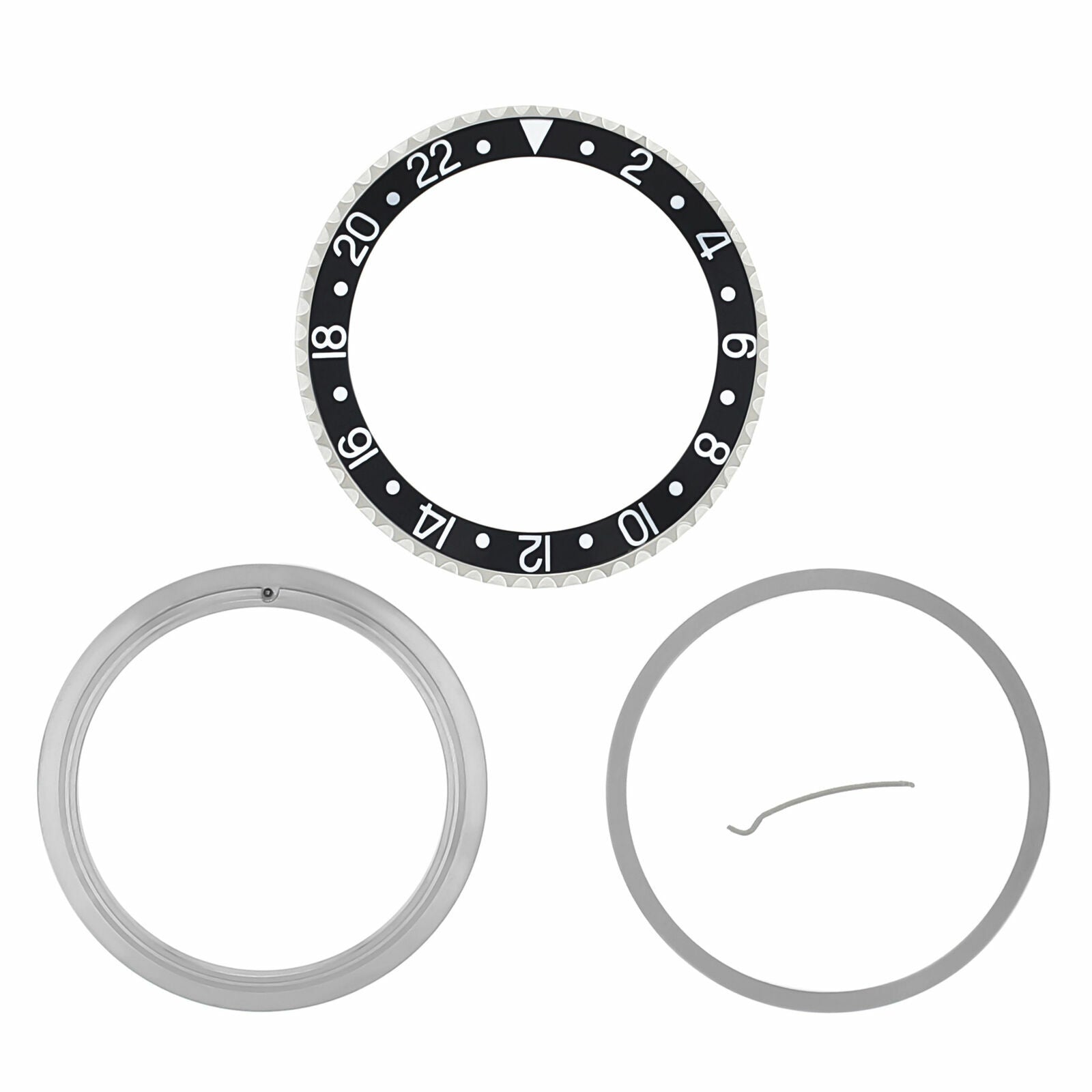 BEZEL RING RETAINING CERAMIC INSERT FOR ROLEX GMT 16700 16710 16718 16760 BLACK