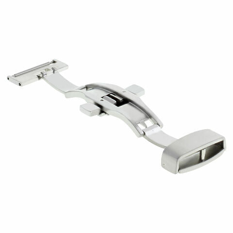 14MM BUTTERFLY FOR DEPLOYMENT CLASP WATCH BAND STRAP BUCKLE STAINLESS STEEL POLISHED