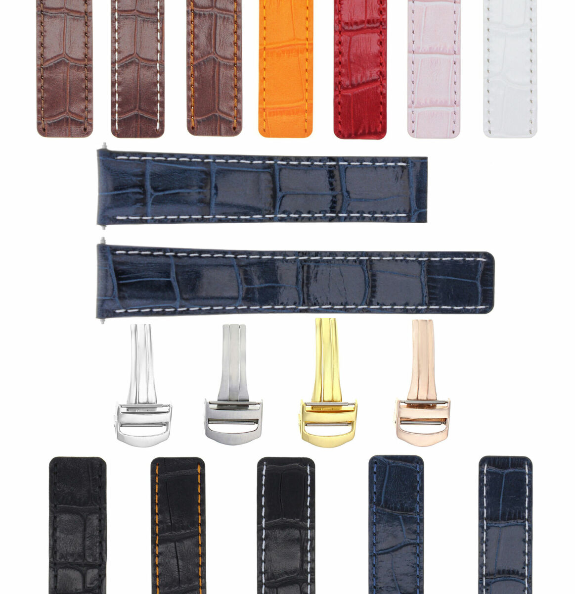 LEATHER WATCH BAND STRAP FOR BAUME MERCIER CAPELAND CLIFTON CLASSIMA 20MM