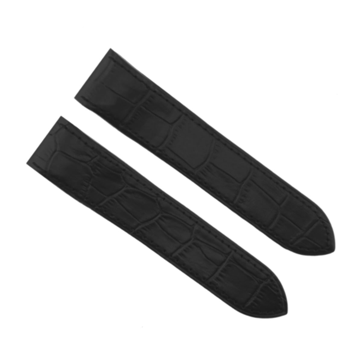 23MM LEATHER WATCH BAND STRAP FOR CARTIER SANTOS 100XL WATCH 38M BLACK