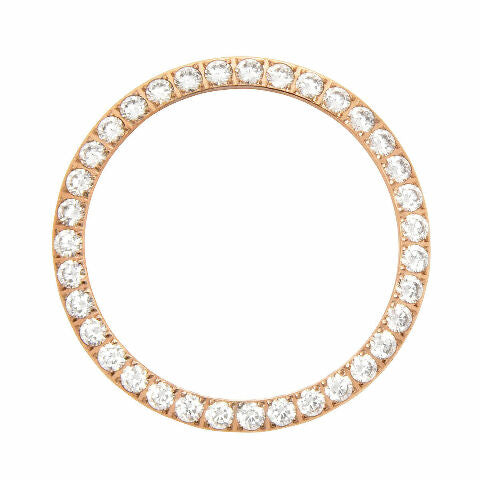 3 CT CREATED DIAMOND BEZEL FOR ROLEX DATEJUST PRESIDENT 1601 16013,16233 ROSE