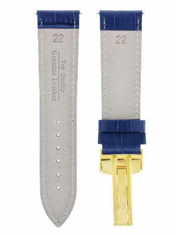 17MM-24MM REPLACEMENT LEATHER WATCH BAND STRAP WITH CLASP FOR BAUME MERCIER GOLD