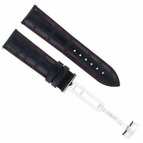 17MM-24MM REPLACEMENT LEATHER WATCH BAND STRAP WITH CLASP FOR BAUME MERCIER GOLD