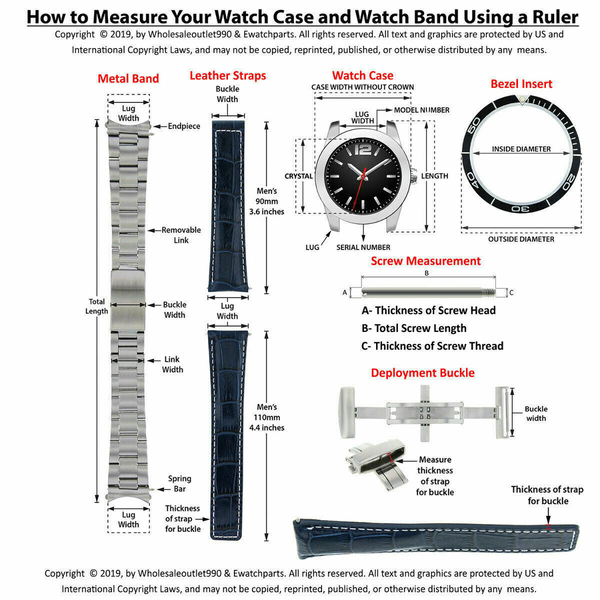 17-18-19-20-21-22-23-24MM GENUINE LEATHER WATCH STRAP BAND FOR SEIKO +  CLASP