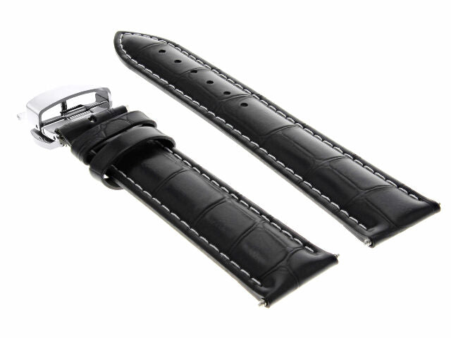 17-18-19-20-21-22-23-24MM GENUINE LEATHER WATCH STRAP BAND FOR SEIKO +  CLASP