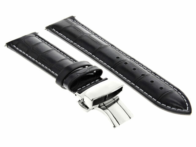17-18-19-20-21-22-23-24MM GENUINE LEATHER WATCH STRAP BAND FOR SEIKO +  CLASP