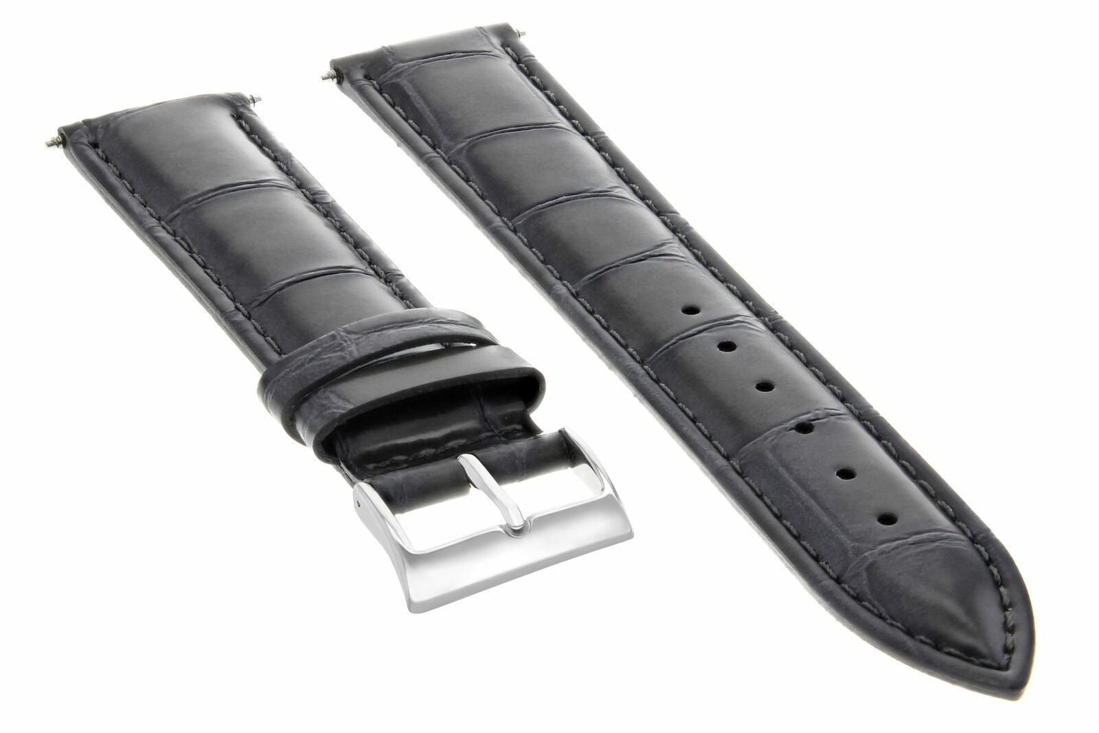 LEATHER WATCH BAND STRAP BAND FOR TISSOT PRS200 CHRONOGRAPH WATCH - 19MM