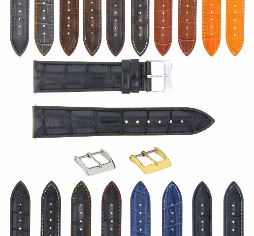 LEATHER WATCH STRAP BAND FOR ROLEX DATE DATEJUST SUBMARINER GMT WATCH - 18MM