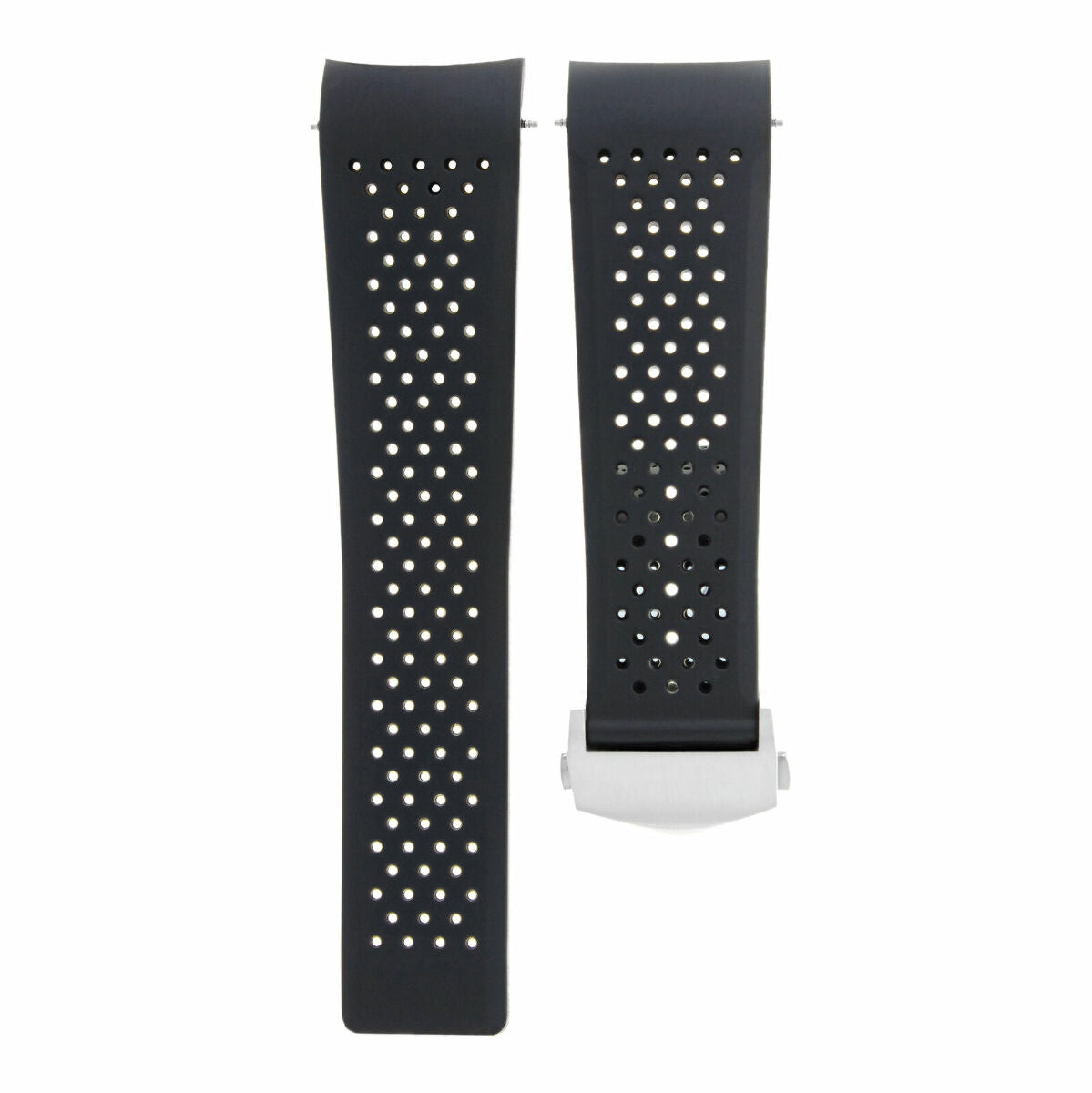 22MM RUBBER BAND STRAP FOR TAG HEUER CARRERA CALIBRE16,17,36,CAV551 PERFORATED
