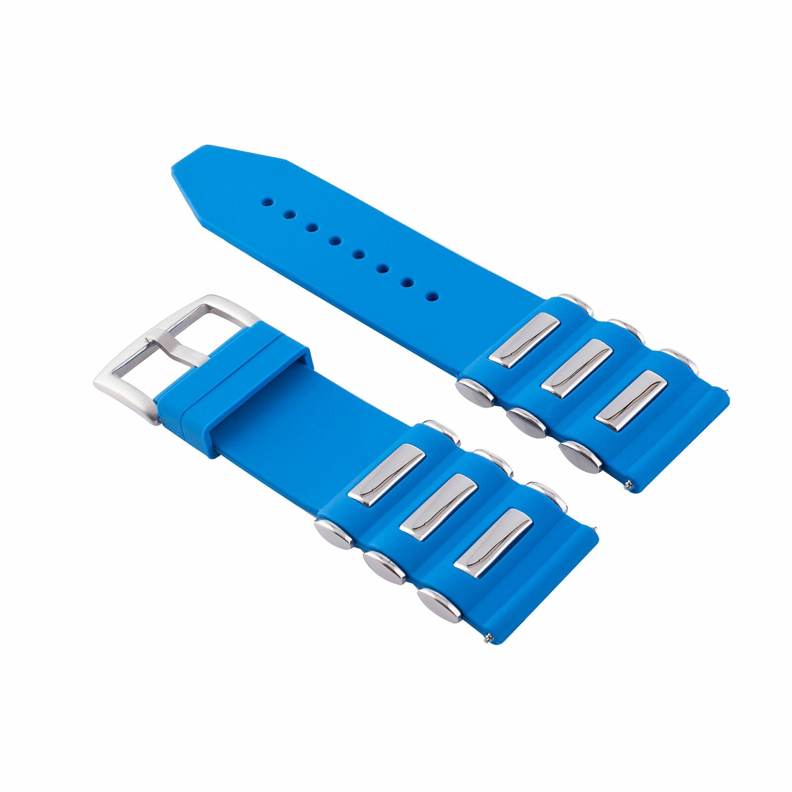 26MM RUBBER WATCH BAND STRAP FOR MENS MICHAEL KORS DIVER WATCH LIGHT BLUE