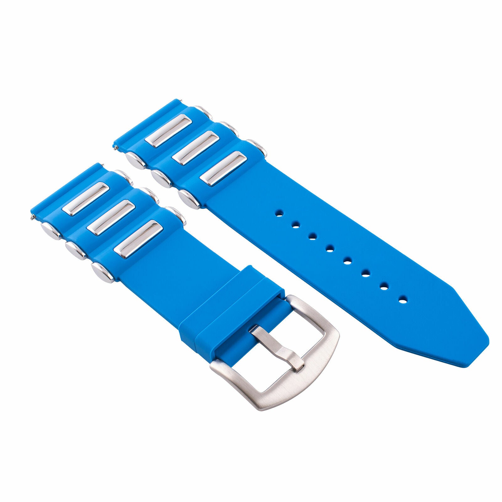 26MM RUBBER WATCH BAND STRAP FOR MENS MICHAEL KORS DIVER WATCH LIGHT BLUE