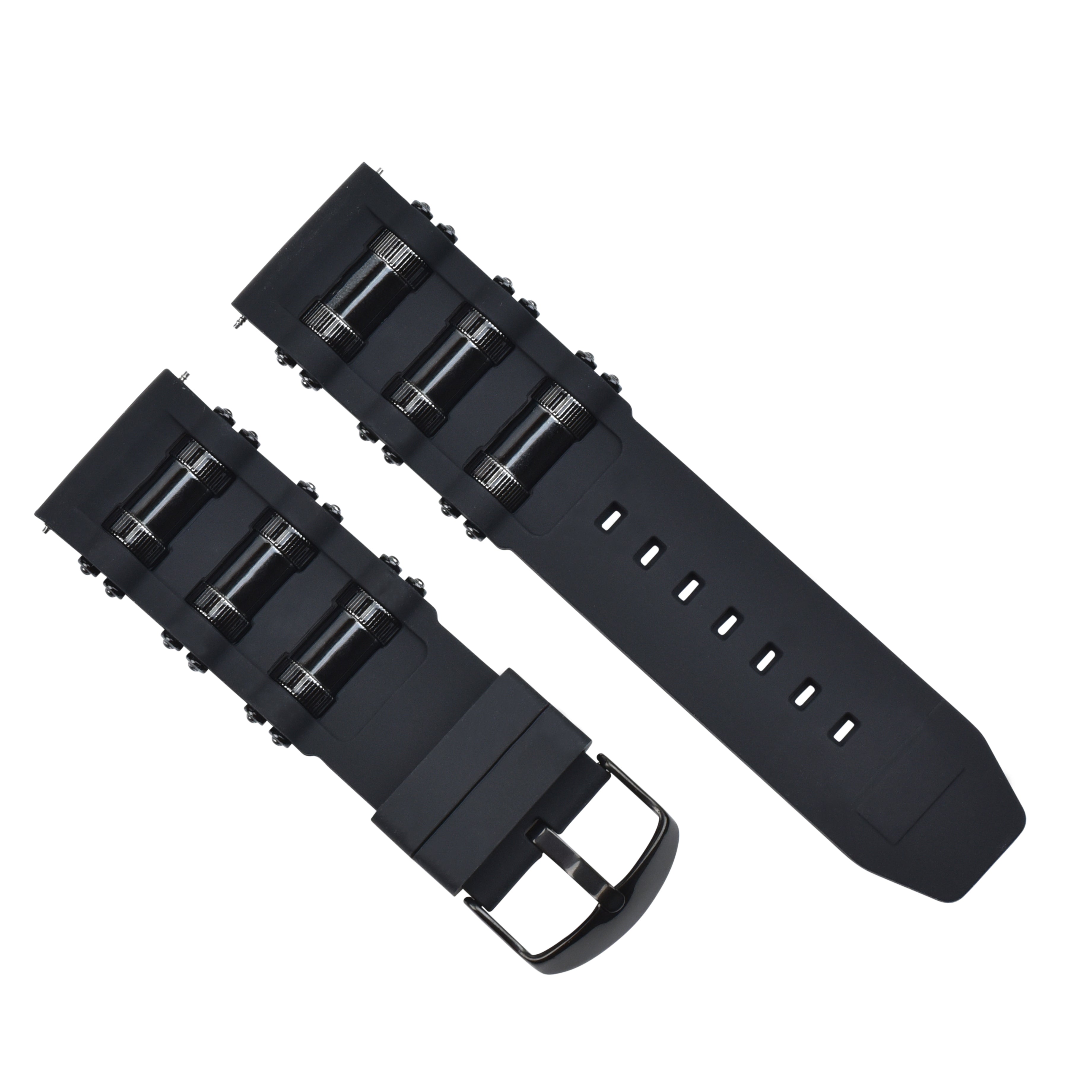 26MM RUBBER WATCH BAND STRAP FOR MENS MICHAEL KORS DIVER WATCH BLACK